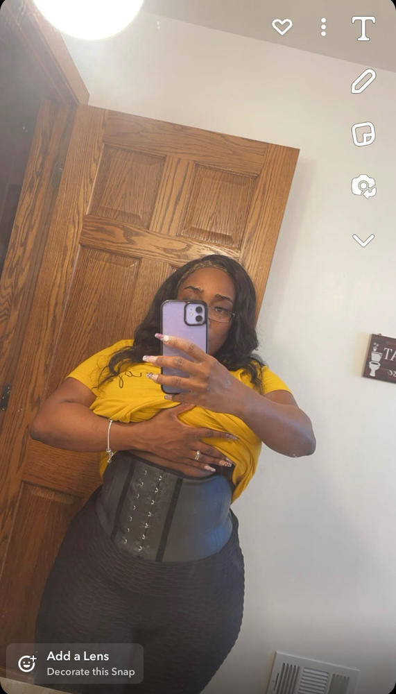 Extreme Waist Trainer 3 Hook Black - Customer Photo From Angel Chani