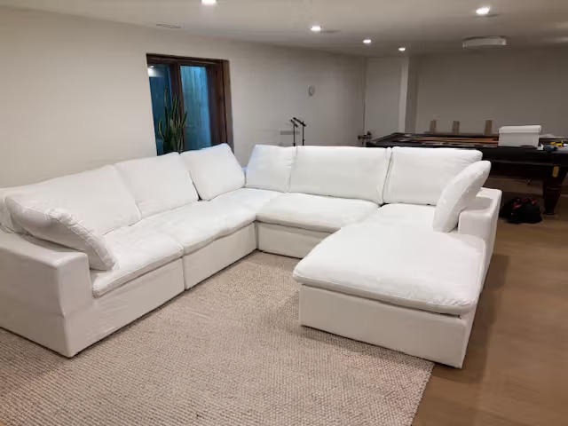 Cloud Couch with Ottoman - Customer Photo From Katie