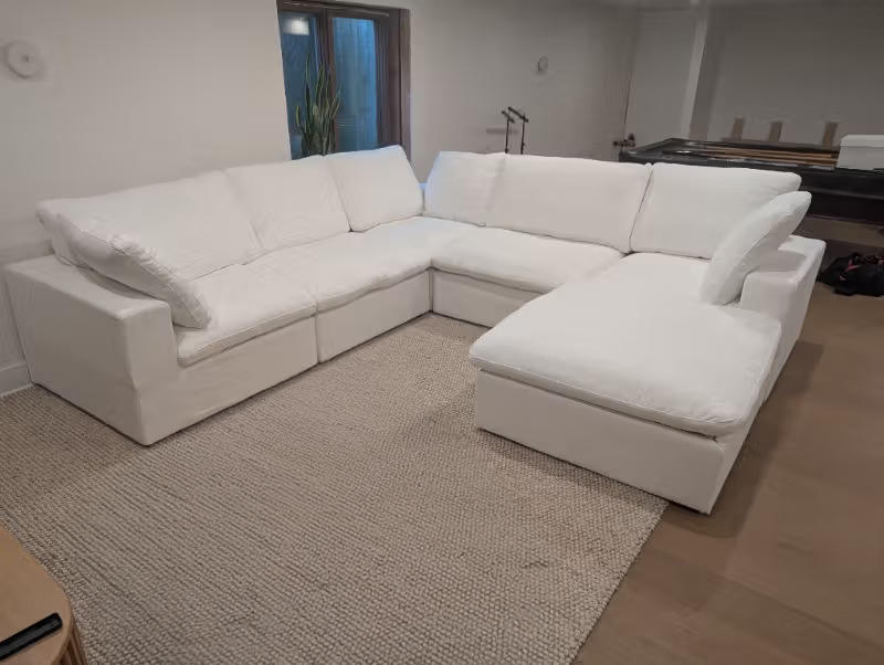 Cloud Couch with Ottoman - Customer Photo From Katie
