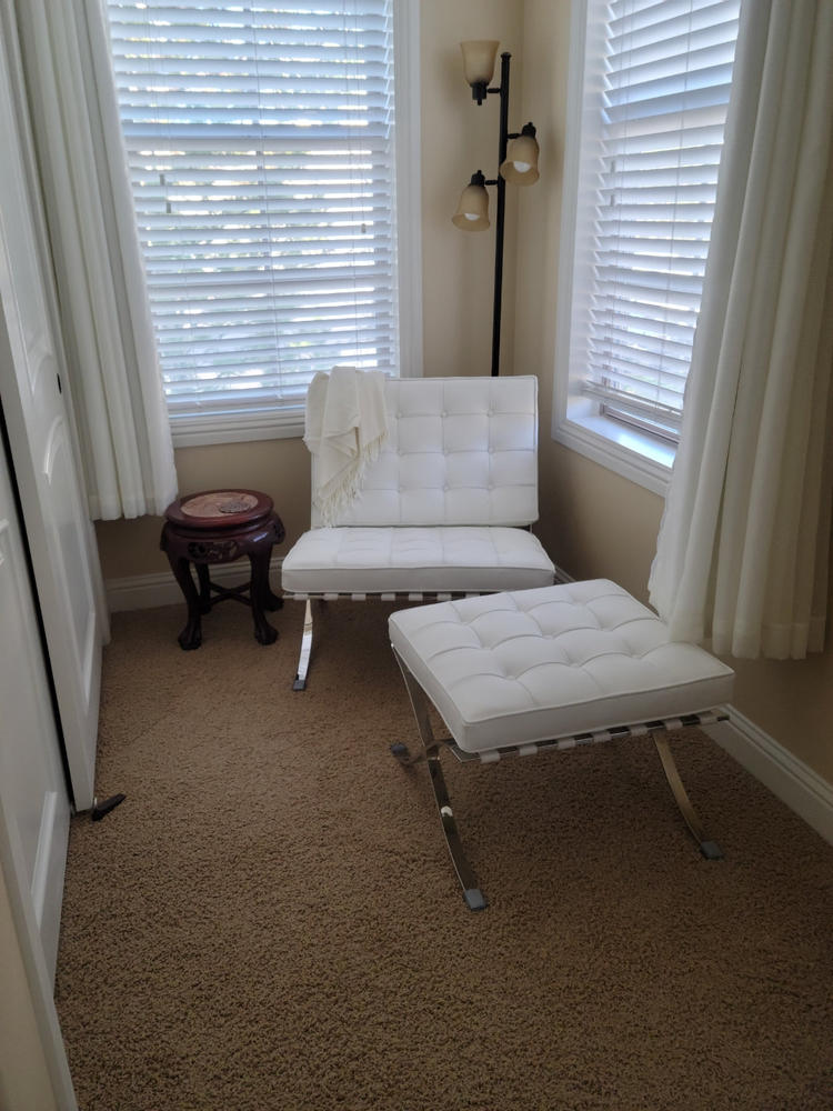 Barcelona Chair with Stool Replica - Customer Photo From Gabriella