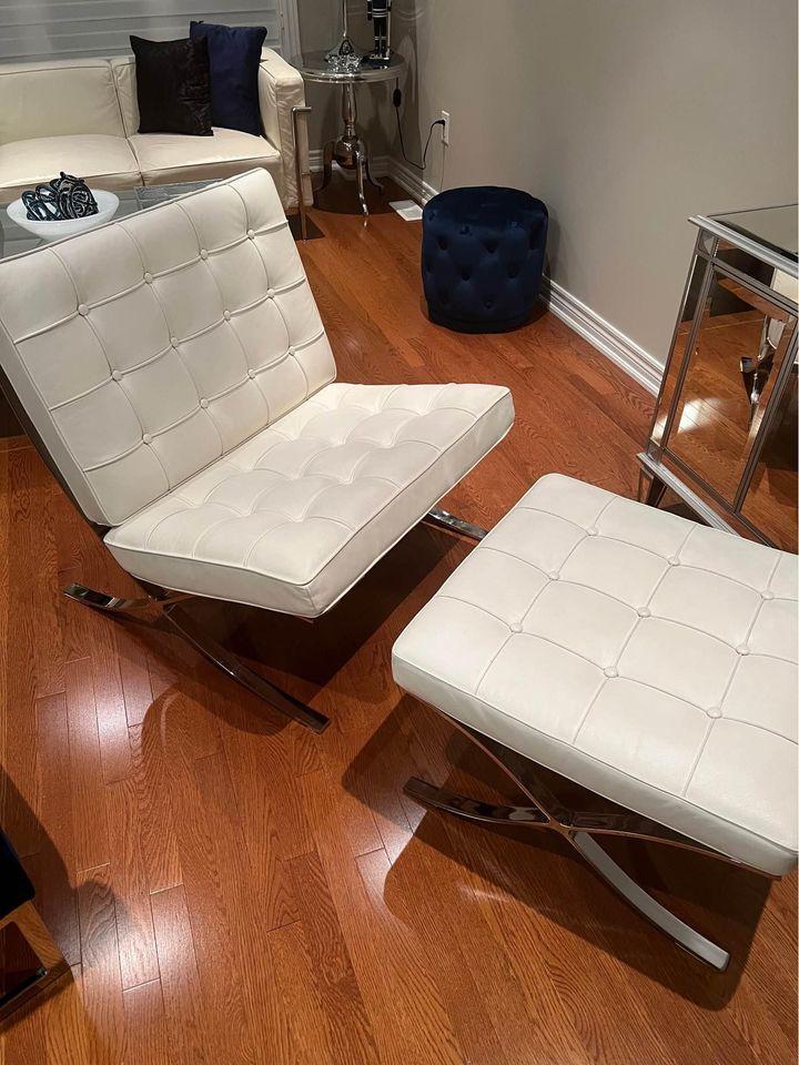 Barcelona Chair with Stool Replica - Customer Photo From Louisa