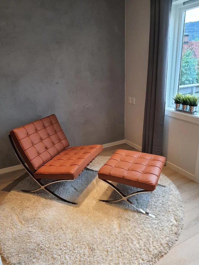 Barcelona Chair with Stool (Premier Version) Replica - Customer Photo From Dorsey