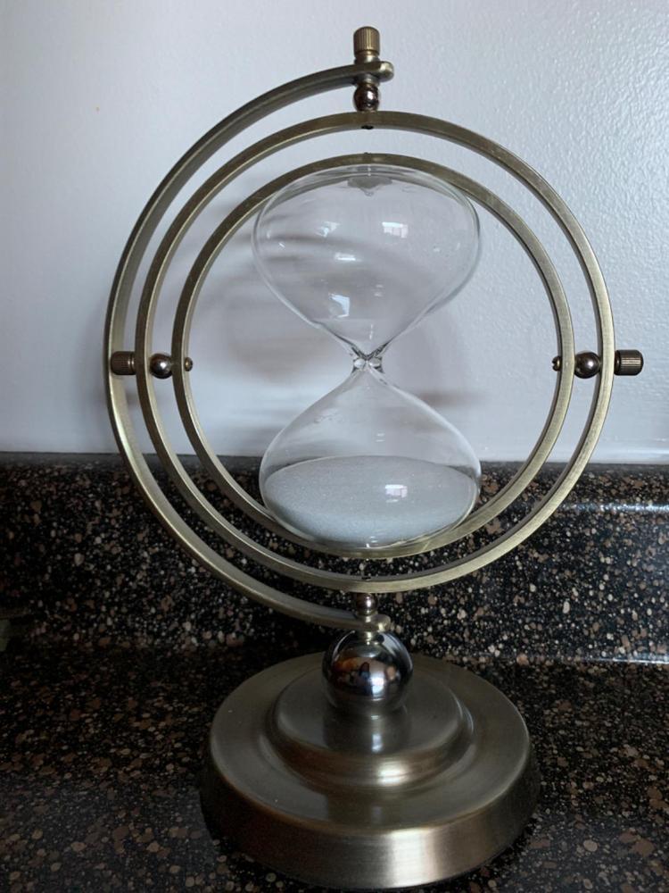 Questrial Brass Hourglass - Customer Photo From David