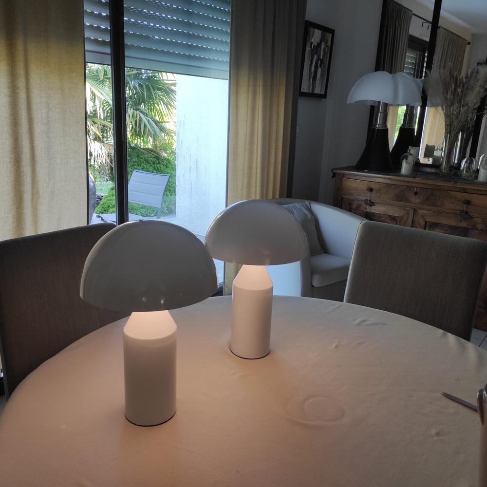 Oluce Atollo 233 Table Lamp Replica - Customer Photo From Cathy H