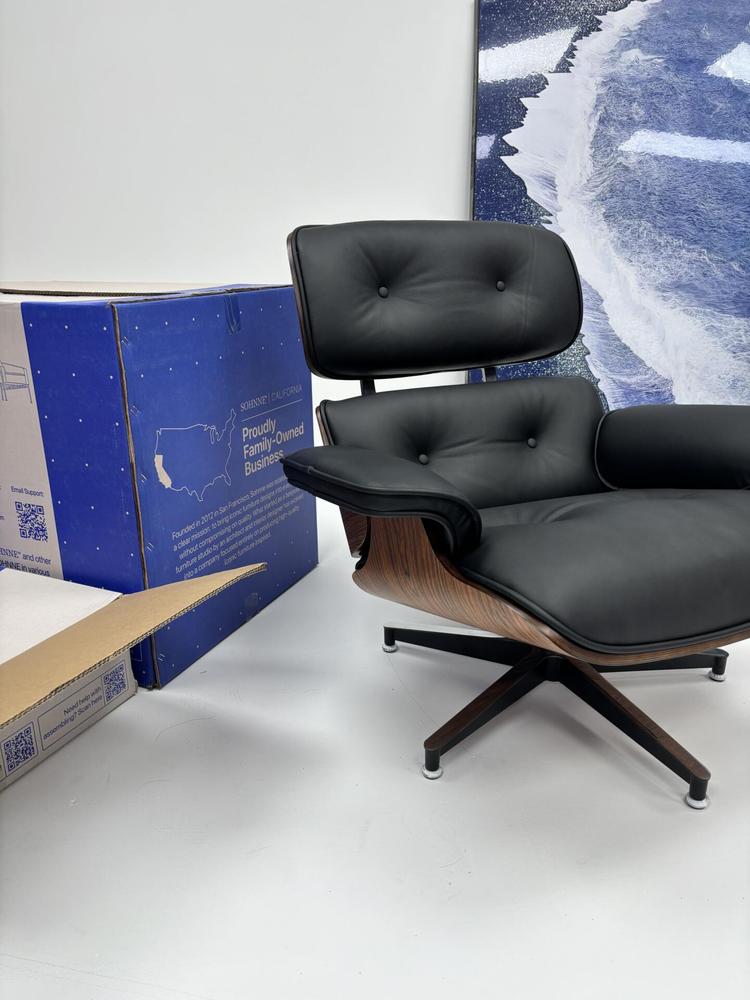 Eames Lounge Chair and Ottoman Replica (Premier Tall Version) - Customer Photo From Stephanie