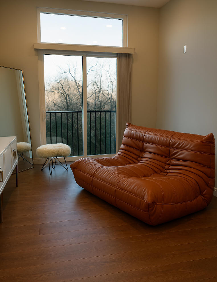 Togo Sofa Leather Three Seater Replica - Customer Photo From Heather