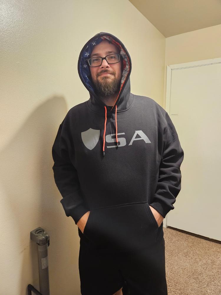 Classic Lined Hoodie | American Flag - Customer Photo From Jacob Dums