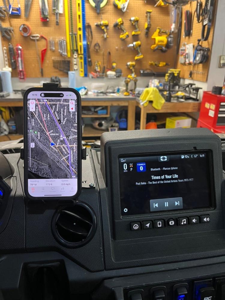 TF010905 | Polaris Ranger Phone Dash Mount - Customer Photo From Marcus Roulet