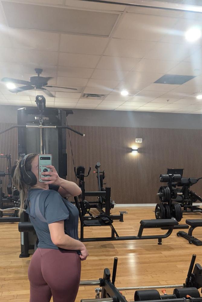 RecStretch Original Sculptseam® Plus Flare Legging 34" Patel Lilac - Customer Photo From Marina Martin