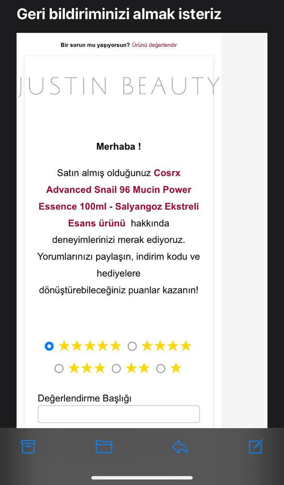 Cosrx Advanced Snail 96 Mucin Power Essence 100ml - Salyangoz Ekstreli Esans - Customer Photo From DUYGU K.