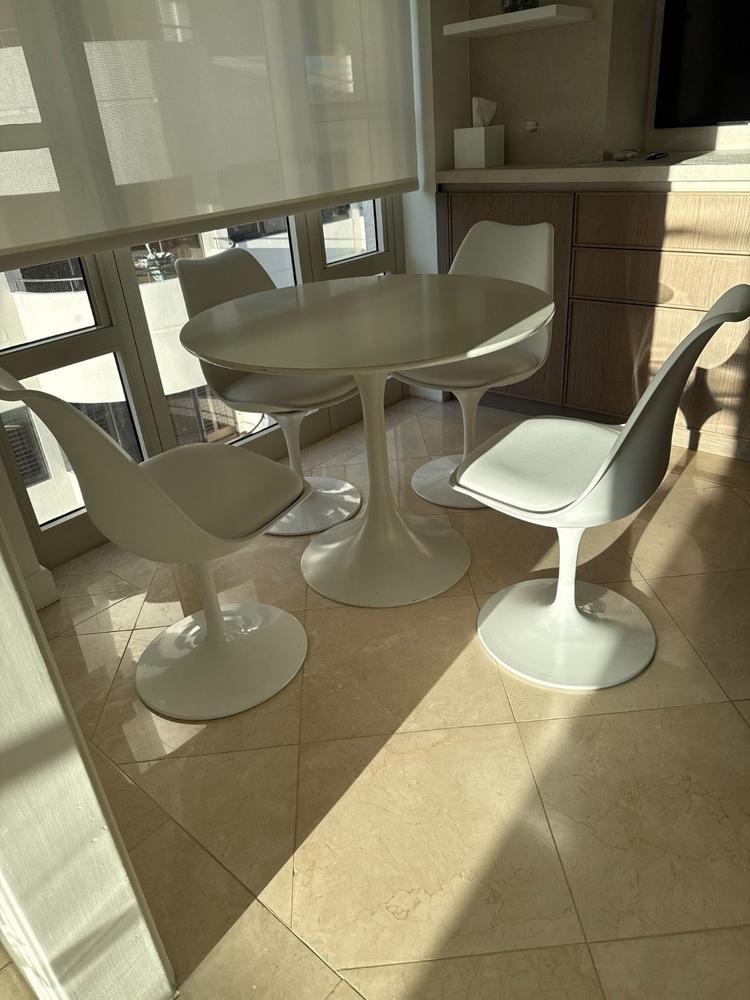 Tulip Swivel Side Chair, White - Customer Photo From Anonymous