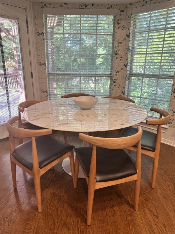 Tulip Marble Dining Table , 54" Round - Customer Photo From Rutabah Khan