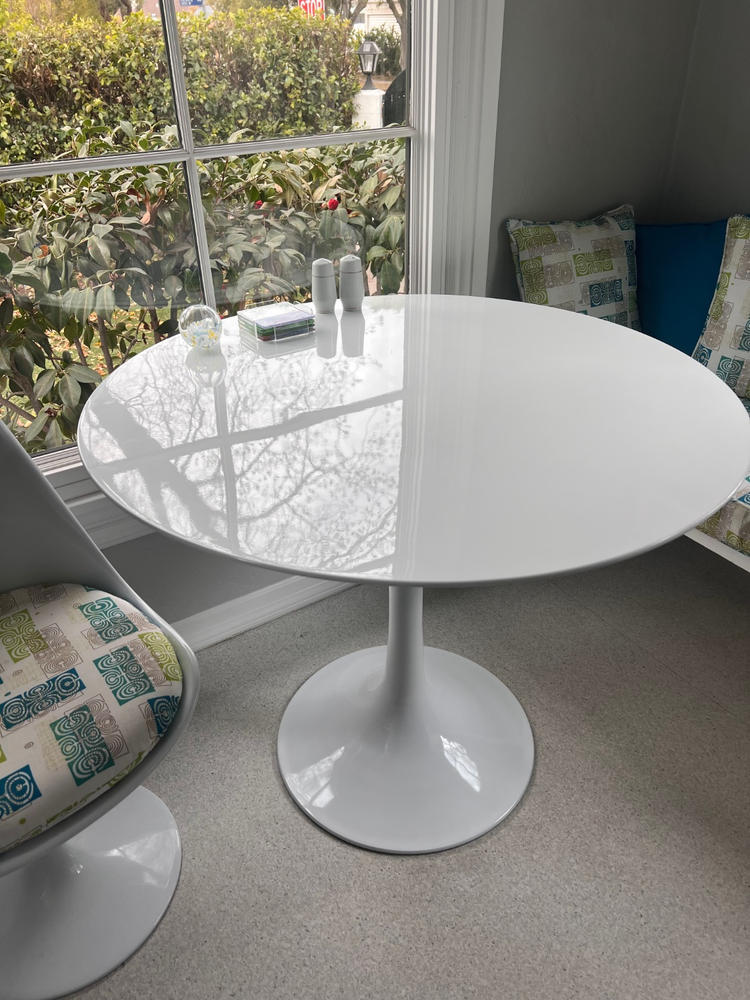 Tulip Fiberglass Dining Table, 32 Tulip Fiberglass Dining Table, 32