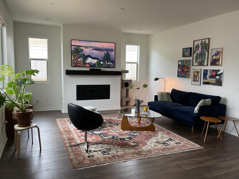 Triangle Coffee Table, Walnut - Customer Photo From Kevin Kou