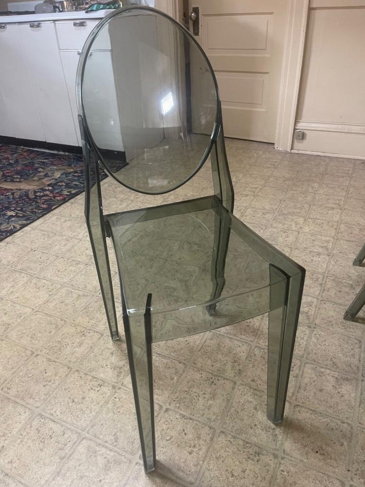 Ghost Dining Chair, Smoke Gray - Customer Photo From Monica Kenney