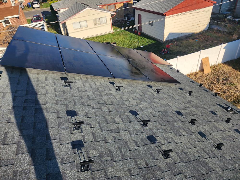 6in Asphalt Mini Rail With Flashing Roof Mount for Solar Panel | Black - Customer Photo From Logan Orme