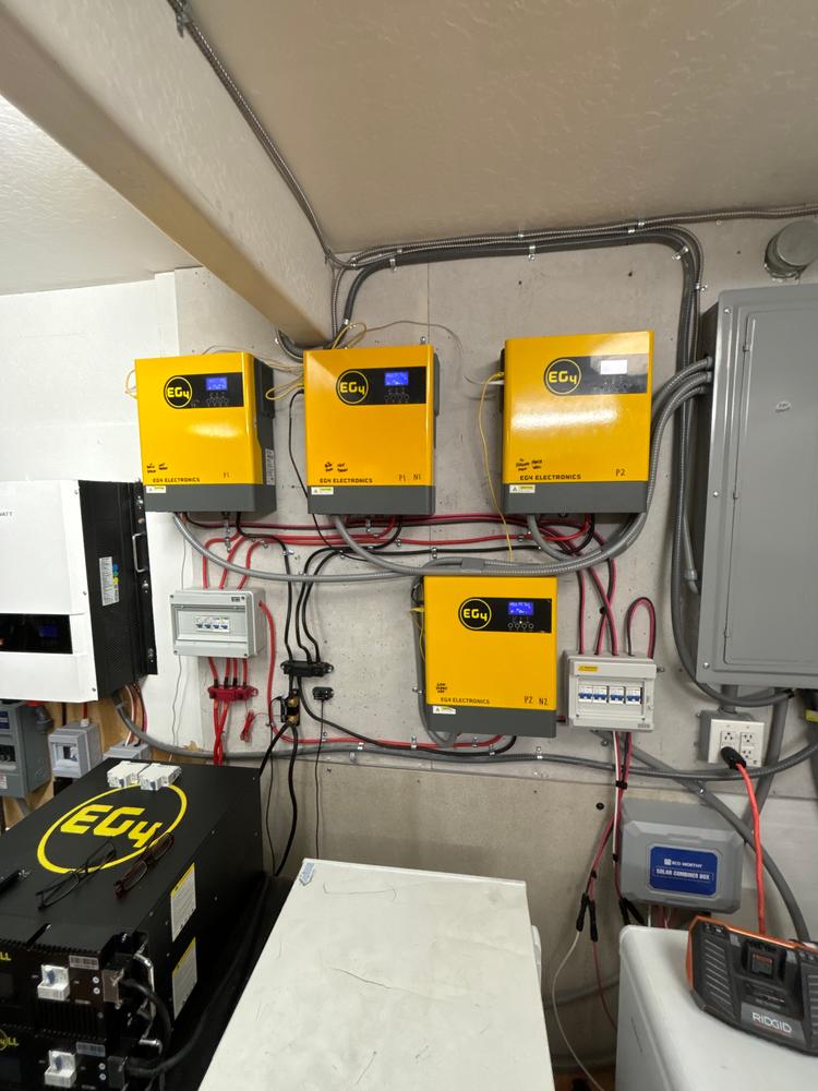 EG4 3kW Off-Grid Inverter | 3000EHV-48 | 3000W Output | 5000W PV Input | 500 VOC Input - Customer Photo From Diy Solar Guy