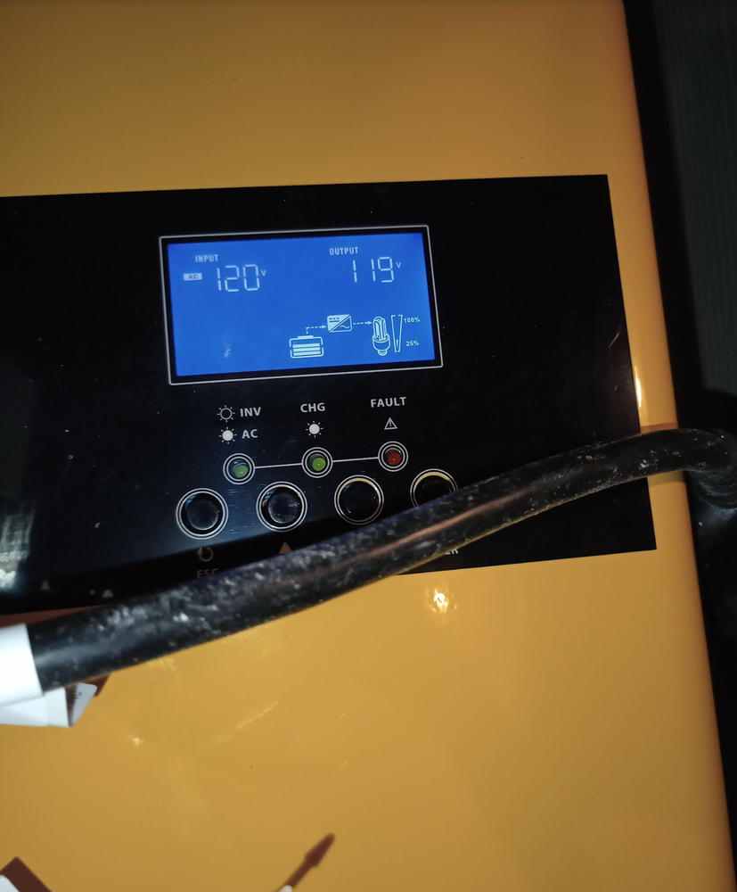 EG4 3kW Off-Grid Inverter | 3000EHV-48 | 3000W Output | 5000W PV Input | 500 VOC Input - Customer Photo From Michelle Queri