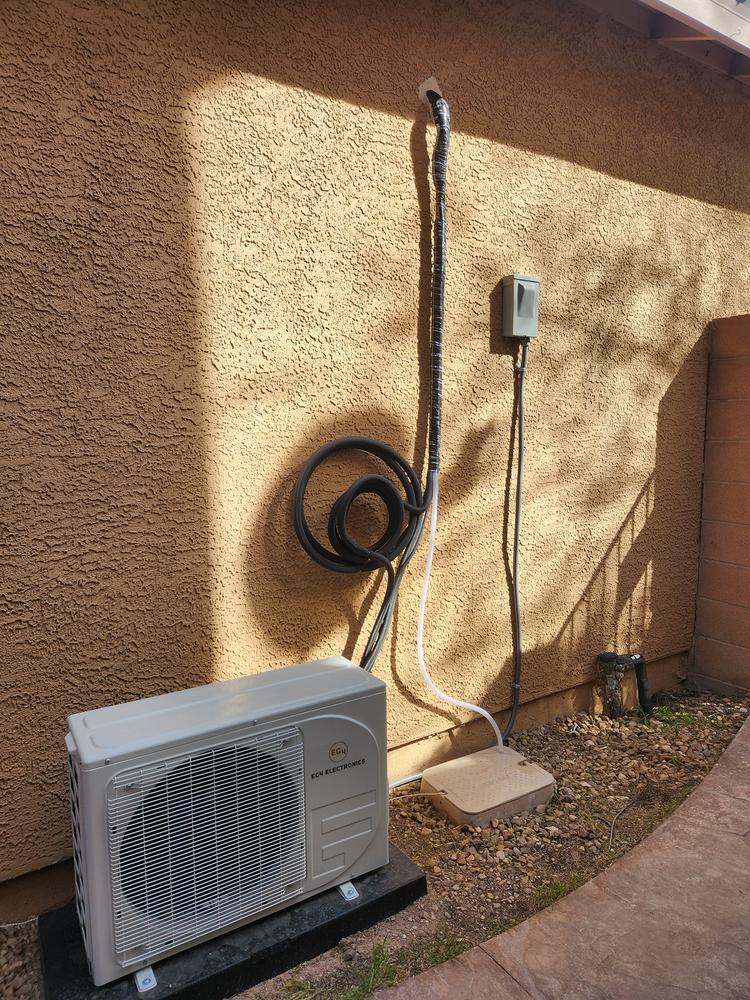 EG4 Hybrid Solar Mini-Split Air Conditioner Heat Pump AC/DC | 12000 BTU | SEER2 22 | Plug-N-Cool Do-It-Yourself Installation - Customer Photo From Nate H.