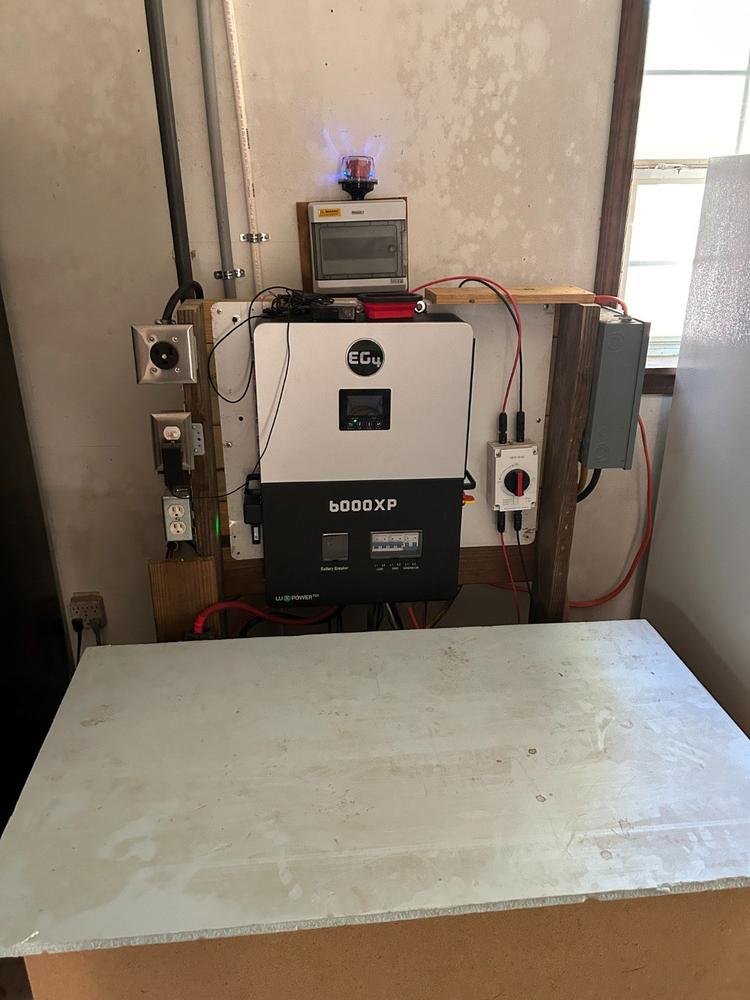 EG4 6000XP Off-Grid Inverter | 8000W PV Input | 6000W Output | 480V VOC Input | 48V 120/240V Split Phase | All-In-One Solar Inverter (Pre-Order) - Customer Photo From Stephen Booe