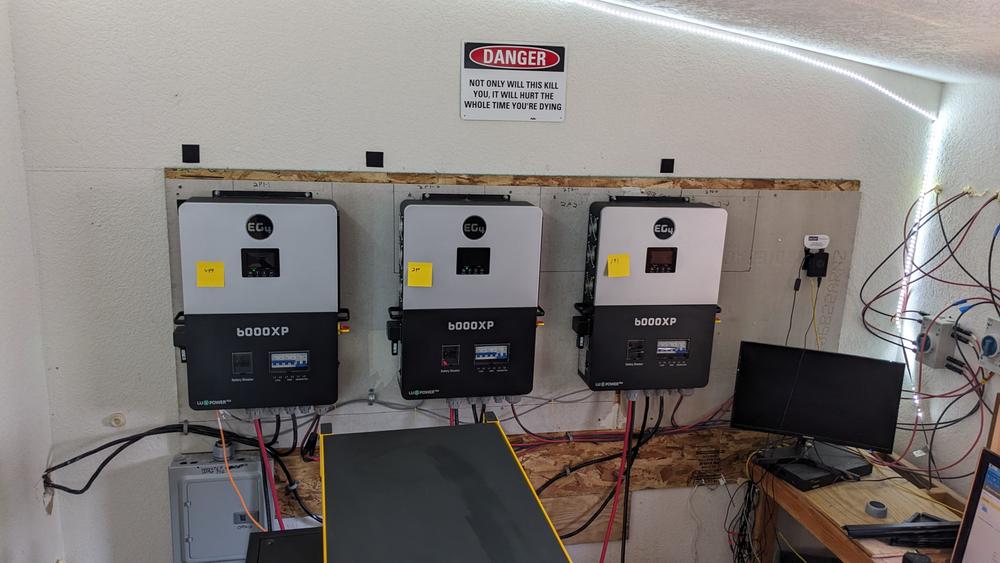 EG4 12kW Off-Grid Split Phase Inverter Bundle | 2 x 6000XP| 12000W Output | 48V 120/240V Split Phase | All in One Solar Inverter System [BNDL-E6000-2] - Customer Photo From Voir Hillaire