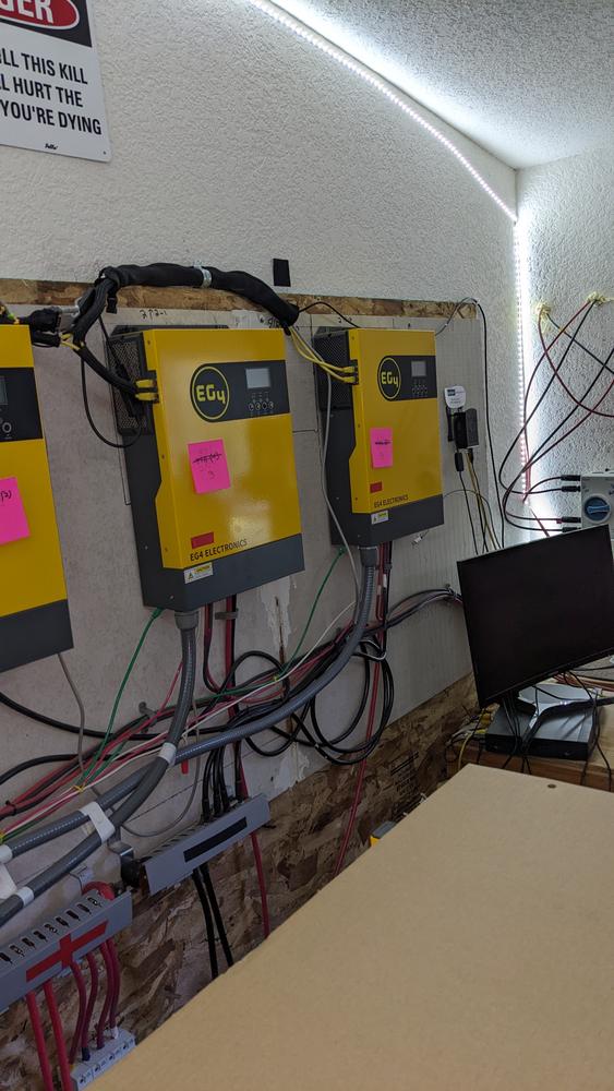 EG4 12kW Off-Grid Split Phase Inverter Bundle | 2 x 6000XP| 12000W Output | 48V 120/240V Split Phase | All in One Solar Inverter System [BNDL-E6000-2] - Customer Photo From Voir Hillaire