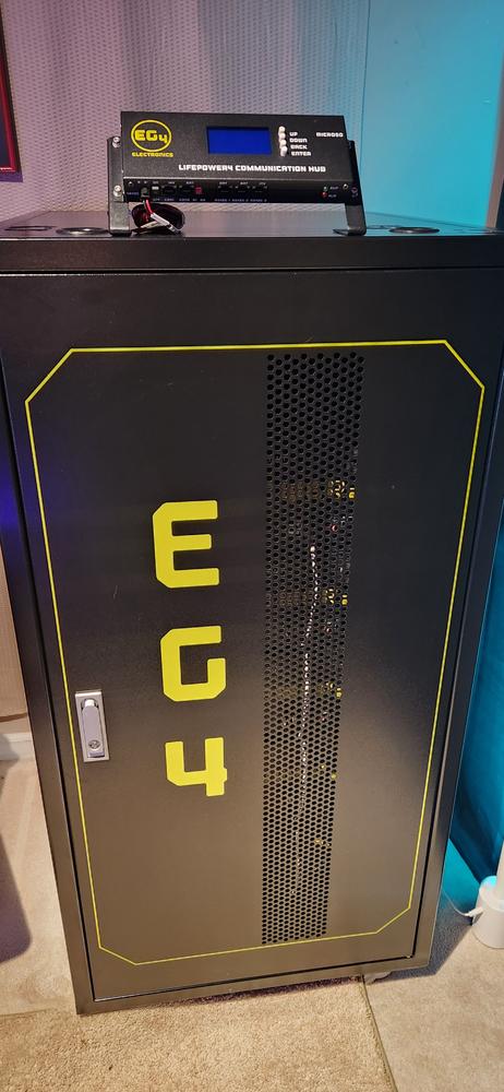 (Pre-Assembled) EG4 Enclosed Battery Rack | 6 Slot | Wheels Included | Bus Bar Covers | Welded (Grey) - Customer Photo From Justin V