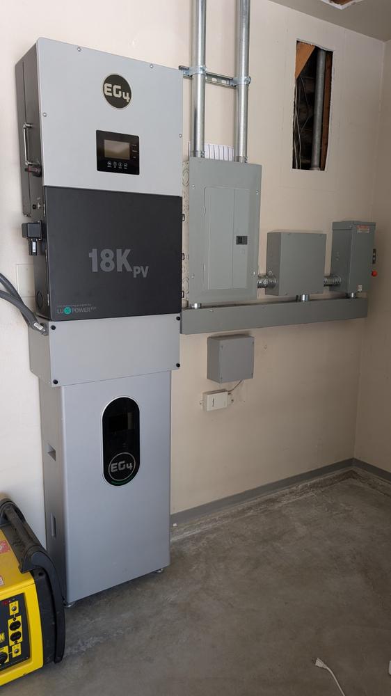 [Component of: BNDL-E0011-1] EG4 18kPV Hybrid Inverter | EG4-18kPV-12LV | 48V Split Phase 120/240VAC | UL1741, CEC - Customer Photo From Louie Rodriguez