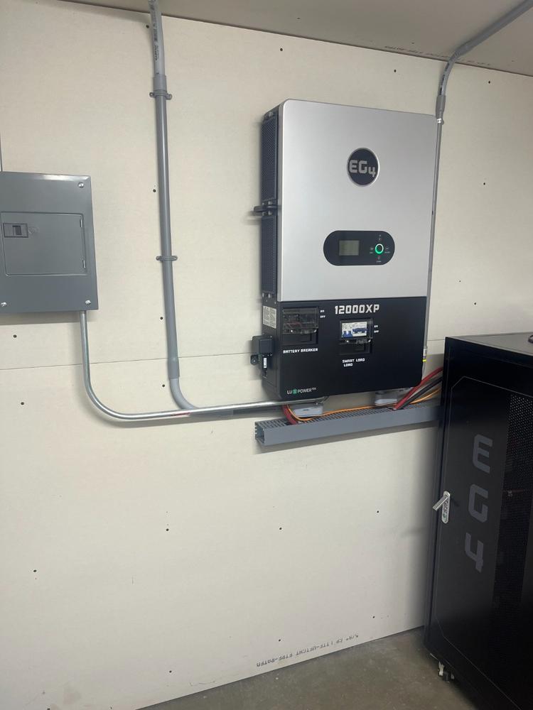 EG4 12000XP Off-Grid Inverter | 48V Split Phase | 24kW PV Input | 12kW Power Output - Customer Photo From Tim Dahm