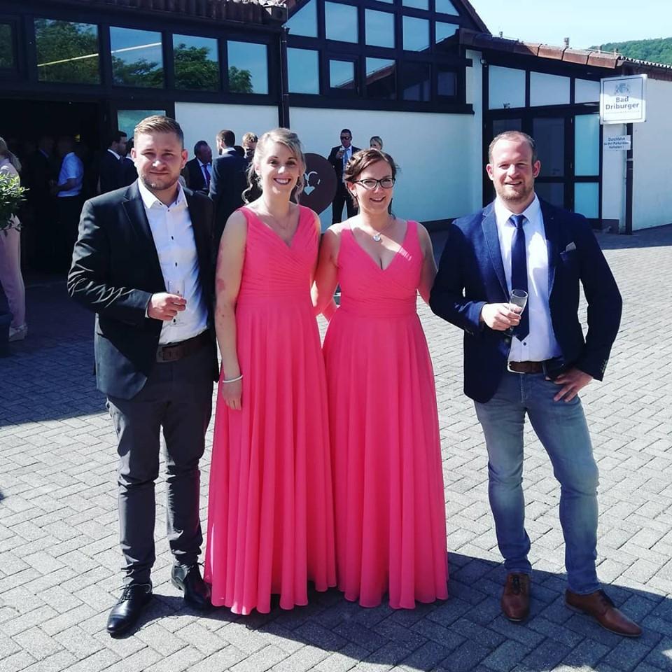A-line Chiffon Floor Length V Neck Dresses Wisteria - Customer Photo From Joséphine