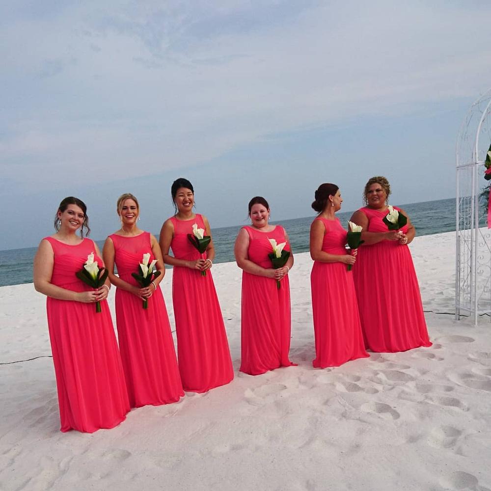 Illusion Neck Chiffon Full Length Dresses Wisteria Plus Size - Customer Photo From Sophie
