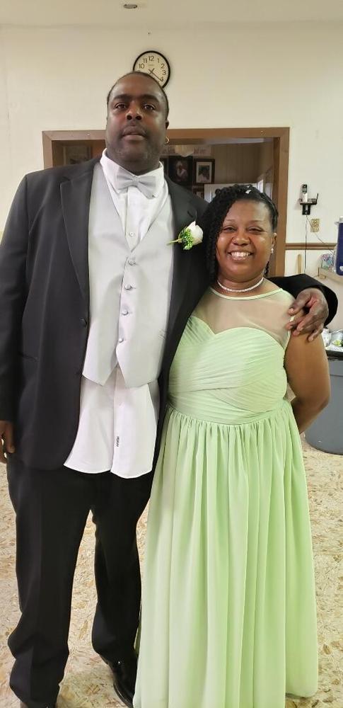 Illusion Neck Chiffon Full Length Dresses Wisteria Plus Size - Customer Photo From Annie Wragg
