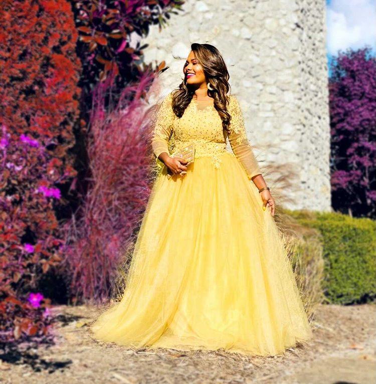 Long Sleeves Tulle Dresses with Appliqued Black - Customer Photo From Michael