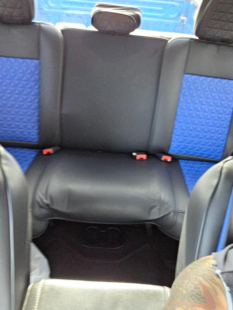 Ram 1500 blue & black rear seat covers — verified review by Eric A. — Seat Cover Solutions