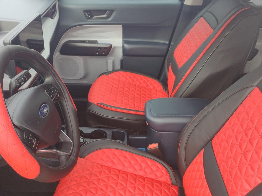 Ford red & black front seat covers — verified review by Mark M. — Seat Cover Solutions