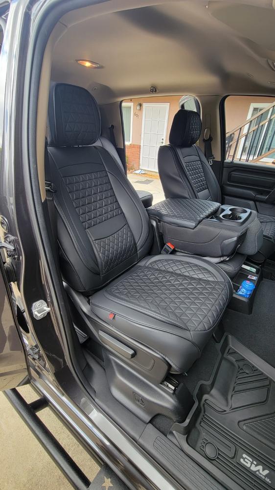 Ram black front seat covers — verified review by Luis C. — Seat Cover Solutions