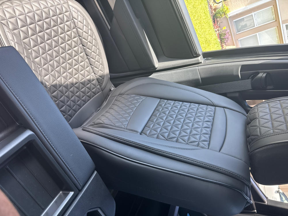 2026 Toyota Tundra gray & black front seat covers — verified review by Josh M. — Seat Cover Solutions