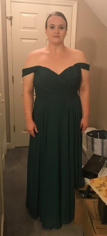 dessy bridesmaid dresses reviews Off-the-shoulder Draped Chiffon Maxi Dress In Blush Size:8 oz. Oyyn Women Black White Recently-Launched featuring an open slit