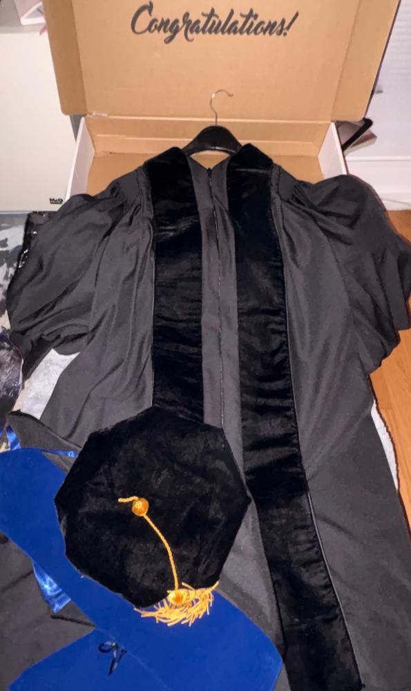 Premium Black Doctoral Gown - Customer Photo From Katherine Stidham