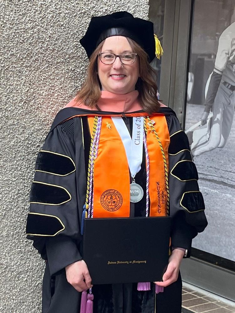 Premium Black Doctoral Gown - Customer Photo From Lisa Smith