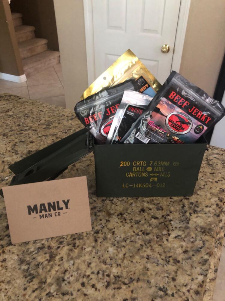 The Best Jerky Ammo Can Gift Basket - Customer Photo From Holly Anderson 
