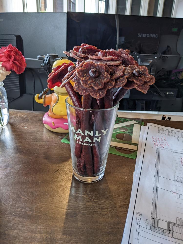 Beef Jerky Flower Bouquet (Mixed, Full Dozen)