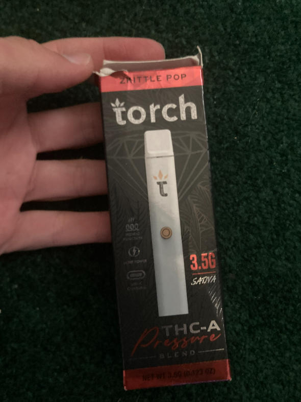 Torch Pressure THC-A Disposable 3.5G - Zkittle Pop (Sativa) - Customer Photo From Lucas Bender