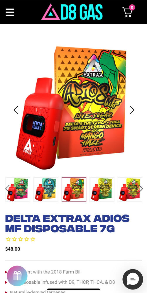 Delta Extrax Adios MF Disposable 7G - Mango Haze (Hybrid) - Customer Photo From Jasohn Fletcher