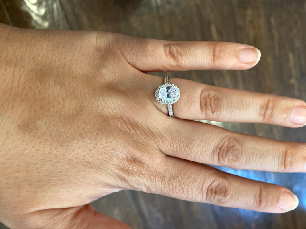 1.5 Carat Oval Halo Engagement Ring Modern Gents Trading Co.