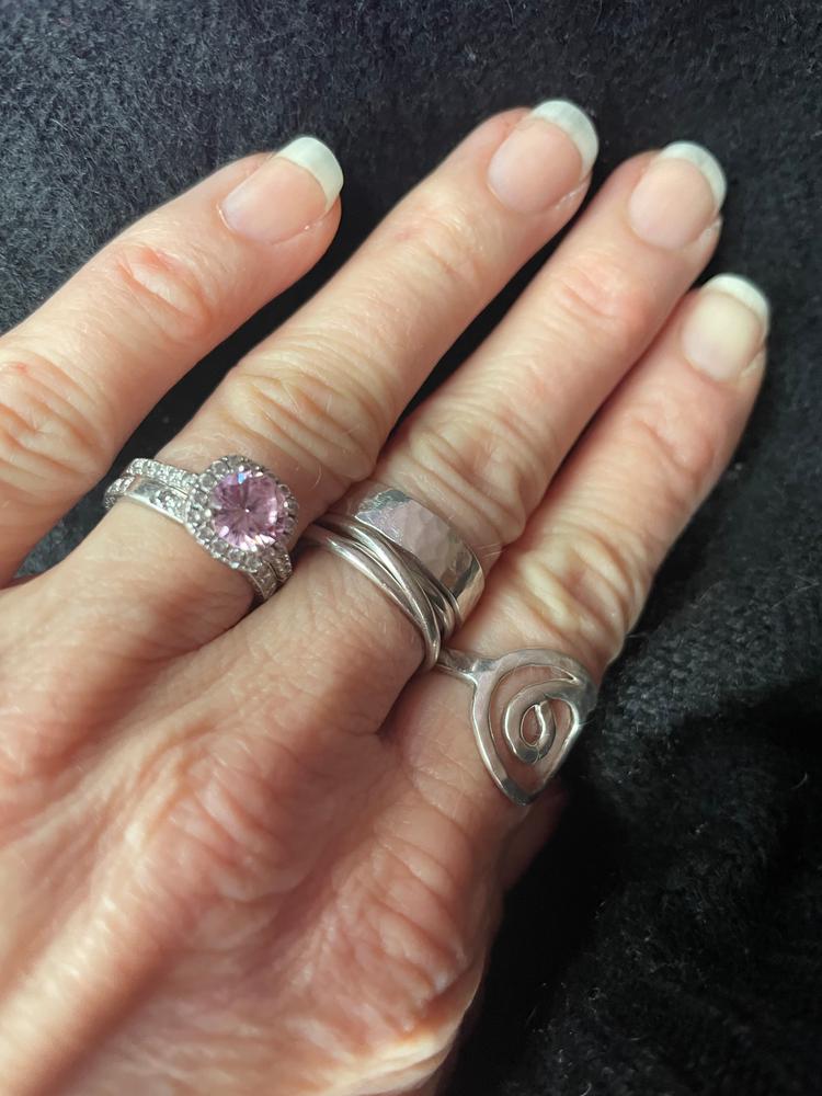 The Halo - Pink Sapphire - Customer Photo From Nicole
