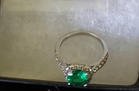 Simulated Emerald Halo Engagement Ring | Modern Gents Trading Co.
