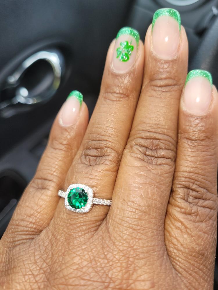 The Halo - Emerald - Customer Photo From Rachelle Boston