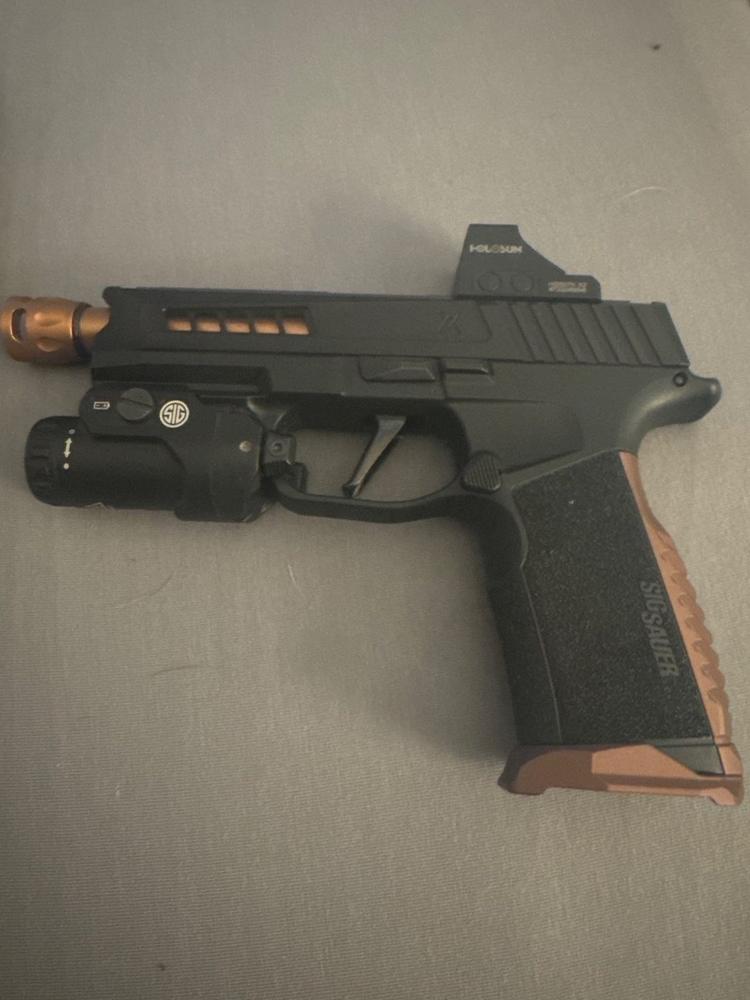 True Precision 9mm/380 Micro Comp Pistol Compensator - 1/2x28 (Copper Finish