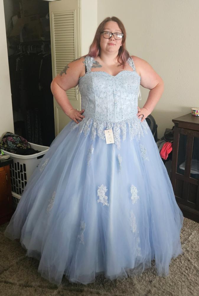 Blue Cinderella Style Ball Gown Wedding Dress SEATTLE – ieie